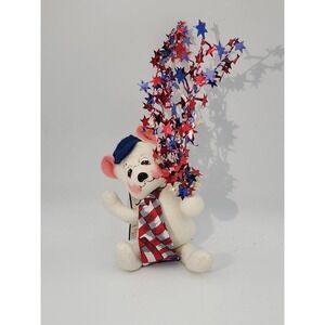 Vintage 2003 Annalee Dolls 8" Patriotic Bear with Tie Independence Day Bear